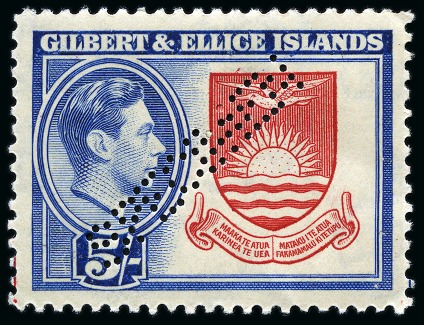 Stamp of Gilbert and Ellice Islands COLLECTIONS: 1935-46, Mint nh SPECIMEN group incl.