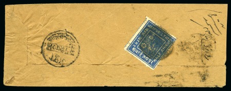 1904 1/2a deep blue, tied on reverse of local cove