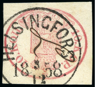 Stamp of Finland » 1856-58 10 Kopek 10k Carmine-rose, clear to good margins, cancelled