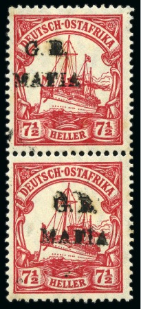 1915 (Jan) 7 1/2h carmine, overprinted in black, m