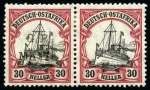 1915 (Jan) 30h black and carmine, overprinted in b