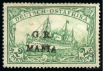 Stamp of Tanganyika » Mafia Island British Occupation » 1915 (Jan) "G. R. / MAFIA" Type 1 Overprint in Black 1915 (Jan) 2r green, overprinted in black, mint si