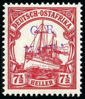 1915 (Jan) 7 1/2h carmine, overprinted in reddish 