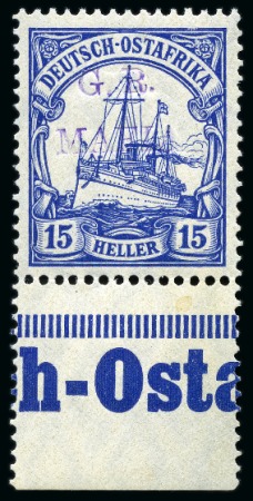 1915 (Jan) 15h ultramarine, overprinted in reddish