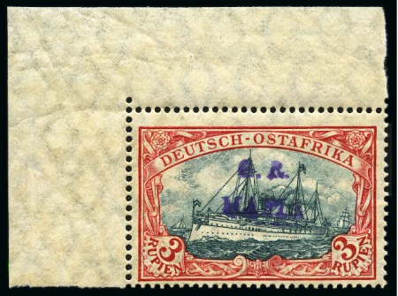 1915 (Jan) 3r blue-black and red, overprinted in r