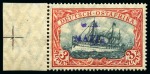 1915 (Jan) 3r blue-black and red, overprinted in r