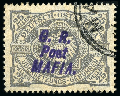 German East Africa fiscal 25h grey with type M5 G.