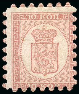 10k Rose-carmine, roulette I, mint, very fine, cer