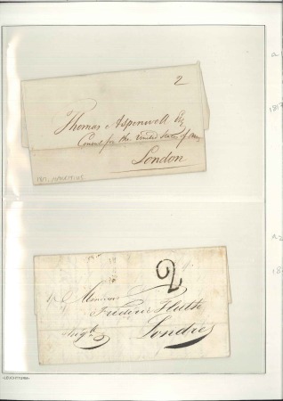 1817-63, Collection of 36 pre-stamp covers from Ma
