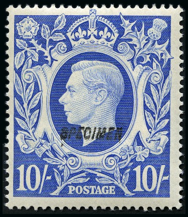 Stamp of Great Britain » King George VI 1939-48 Arms 2s6d green, 5s and 10s ultramarine wi