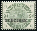 1883-84 Lilac & Green set of 10 with SPECIMEN type