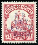 1915 (May) 6c on 7 1/2h carmine, overprinted in vi