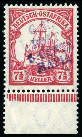 1915 (May) 6c on 7 1/2h carmine, overprinted in vi