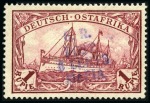 Stamp of Tanganyika » Mafia Island British Occupation » 1915 (May) "G.R. - POST - 6 CENTS - MAFIA" Type 2 Overprints 1915 (May) 6c on 1r carmine, overprinted in violet