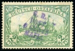 Stamp of Tanganyika » Mafia Island British Occupation » 1915 (May) "G.R. - POST - 6 CENTS - MAFIA" Type 2 Overprints 1915 (May) 6c on 2r green, overprinted in violet, 