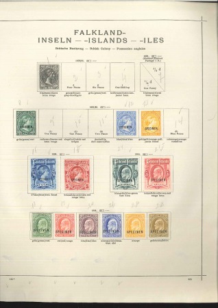 Stamp of Falkland Islands COLLECTIONS: 1891-1956, Mint collection on album p
