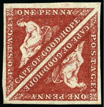 1863-64 1d Deep Carmine mint og pair with good to 