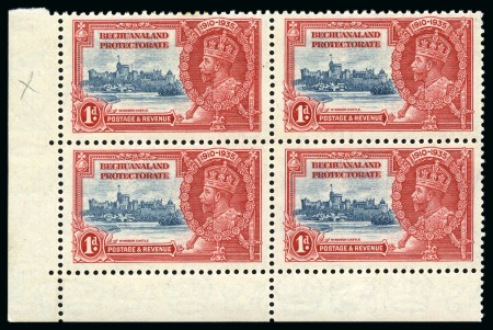 Stamp of Bechuanaland » British Bechuanaland 1935 Silver Jubilee 1d with "extra flagstaff" vari