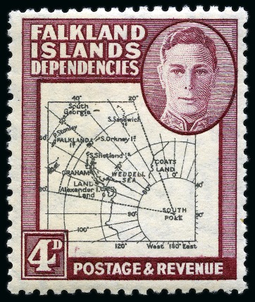 Dependencies: 1946-49 4d Black & Claret with "SOUT