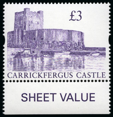 Stamp of Great Britain » Queen Elizabeth II 1997 Carrickfergus Castle £3 with MISSING GOLD (Qu