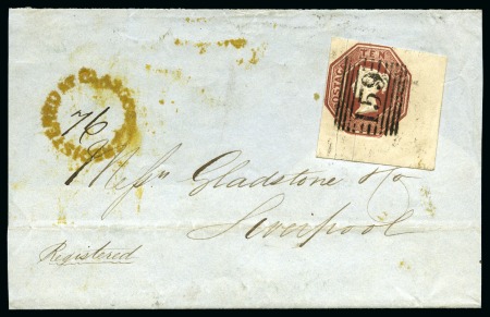 1853 (Jul 15) Front and lower backflap with superb