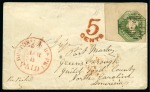 1853 (Feb 16) Envelope from Corkstown, Ireland, to