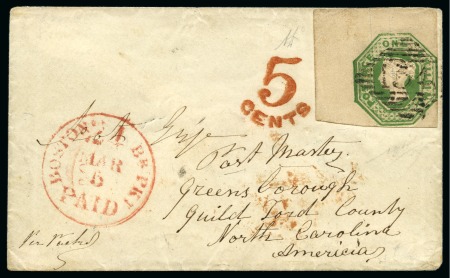 Stamp of Great Britain » 1847-54 Embossed 1853 (Feb 16) Envelope from Corkstown, Ireland, to