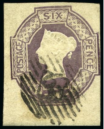Stamp of Great Britain » 1847-54 Embossed 1854 6d Mauve lower marginal, just clear at right,