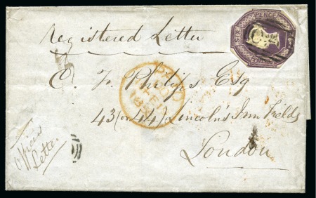 Stamp of Great Britain » 1847-54 Embossed 1856 (Feb 7) Wrapper sent registered from CRIMEA, 