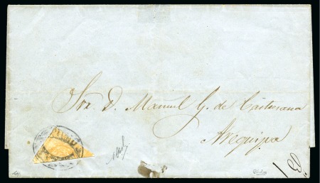 Stamp of Rarities of the World PERU

1858 First issue 1/2 peso buff diagonal bi