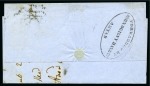 Stamp of Burma 1856 (Apr 27) Wrapper from Akyab to Rangoon with 1