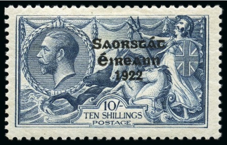 Stamp of Ireland » 1925 Narrow Date Overprints (T66-T68) 1925 Narrow Date 10s showing the rare Runnals re-e