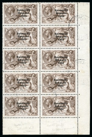 Stamp of Ireland » 1927-28 Wide Date Overprints (T72-T74) 1925 Wide Date 2s6d plate 6/8 Right lower right co
