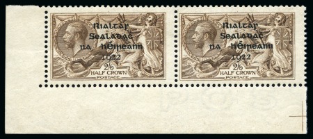 Stamp of Ireland » 1922 (Jul-Nov) Thom Overprints (T25-T41) 1922 Thom 2s6d with shiny blue-black ovpt in mint 