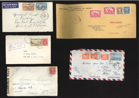 Stamp of Canada COLLECTIONS: 1880-1950, 150+ covers/stationery sho