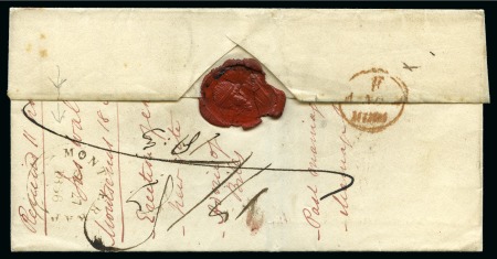 Stamp of Montserrat 1836 (Sep 27) Wrapper to the Wesleyan Mission in L