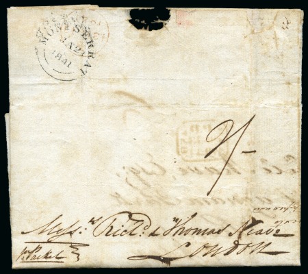 Stamp of Montserrat 1841 (Jan 23) Entire to London with "MONTSERRAT" l