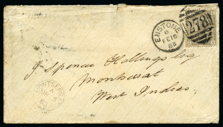 1883 & 1886 Pair of incoming covers with GB franki