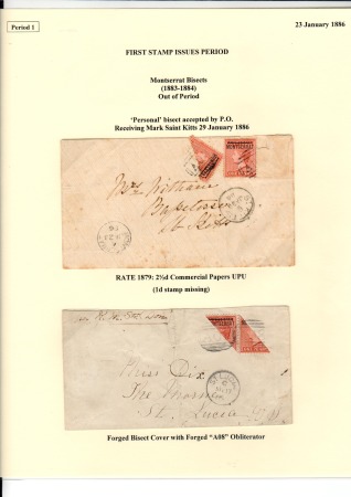 Stamp of Montserrat 1886 (Jan 26) Envelope to St. Kitts with 1883 1d d