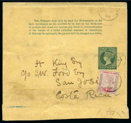 Stamp of Montserrat 1902 (Oct 8) Leeward Islands 1/2d newspaper wrappe