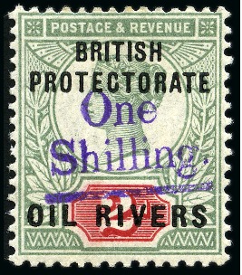 1893 1s on 2d grey-green and carmine overprint in 
