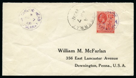 Stamp of Montserrat 1928 (Apr 7) Envelope to the USA with 1922-29 1d t