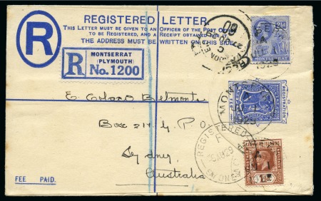 Stamp of Montserrat 1929 (Jul 1) 2d Registered envelope (size H) sent 
