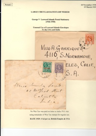 Stamp of Montserrat 1929 & 1930 Pair of Leeward Islands postal station