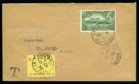 Stamp of Montserrat 1932 (Dec 5) Envelope from Ernest Panton (who prod