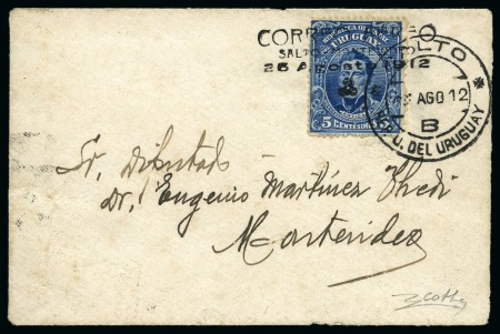 Stamp of Rarities of the World AIRMAIL - URUGUAY

1912 (25 August) Cattaneo fir