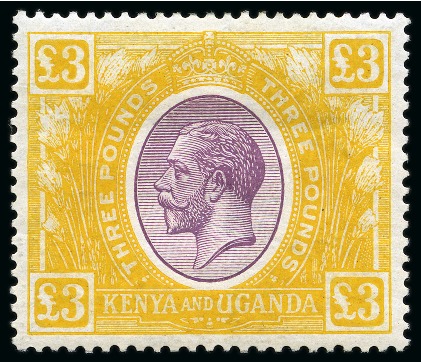 1922-27 £3 Purple & Yellow, wmk Multiple script CA