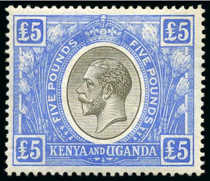 1922-27 £5 Black & Blue, wmk Multiple script CA, m
