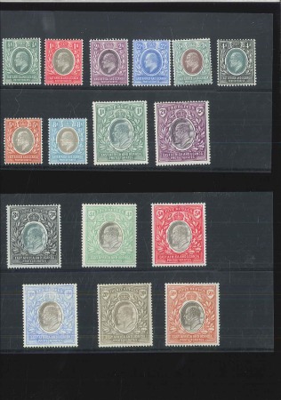 Stamp of Kenya, Uganda and Tanganyika » Kenya, Uganda and Tanganyika 1903-04 1/2a to 50R complete set of 16 values, min