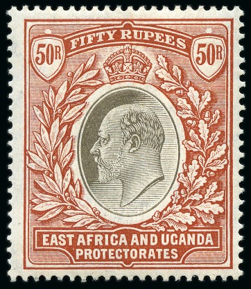 Stamp of Kenya, Uganda and Tanganyika » Kenya, Uganda and Tanganyika 1904-07 50R Grey & Red-Brown, wmk Mult Crown CA, m
